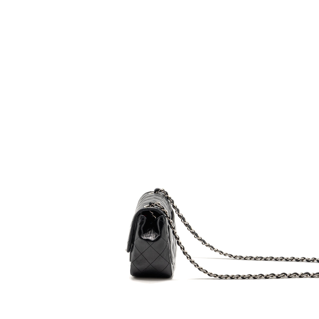 CHANEL CLASSIC MINI SQUARE FLAP BAG LAMBSKIN BLACK SHW