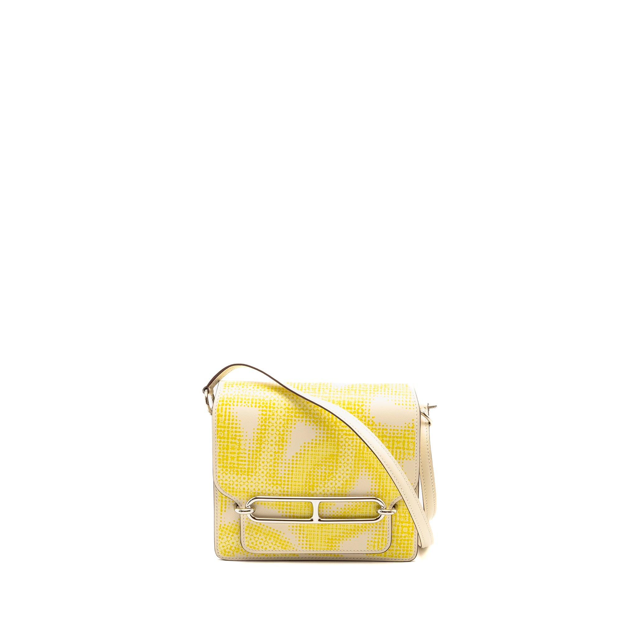 HERMES MINI ROULIS LIMITED EDITION CIRCUIT 24 FAUBOURG SWIFT NATA/LIME/JAUNE BOURGEON/JAUNE POUSSIN SHW