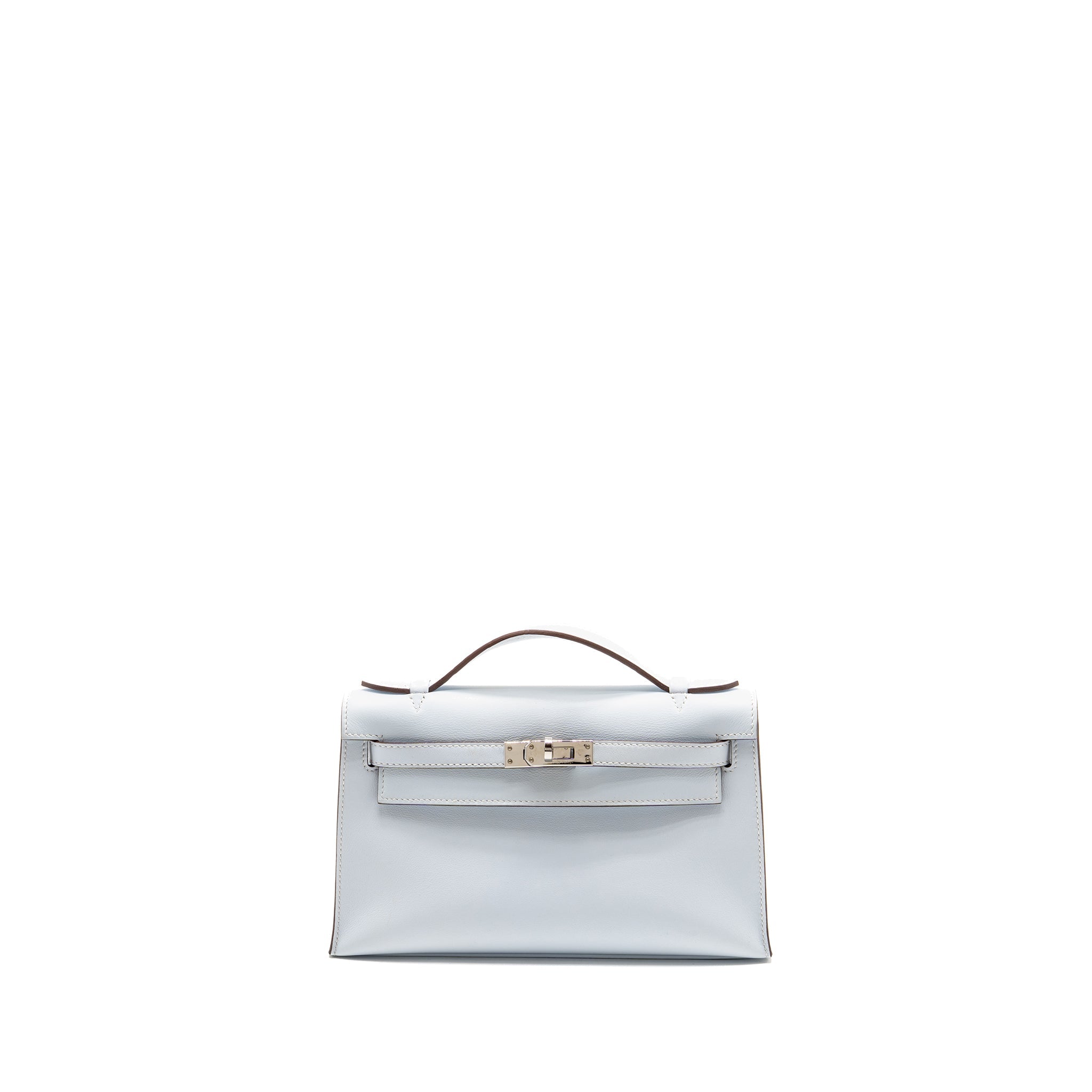 HERMES KELLY POCHETTE SWIFT BLEU BRUME SHW