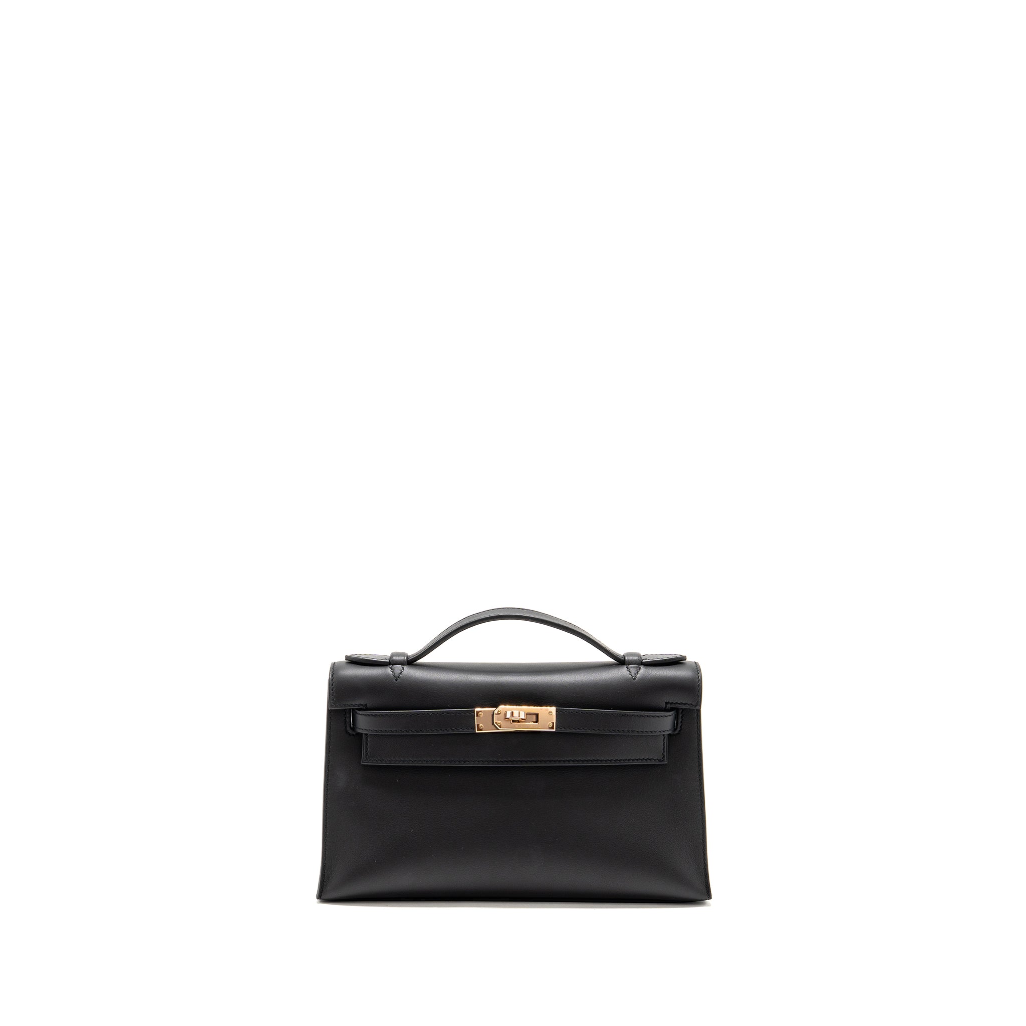 HERMES KELLY POCHETTE SWIFT BLACK RGHW