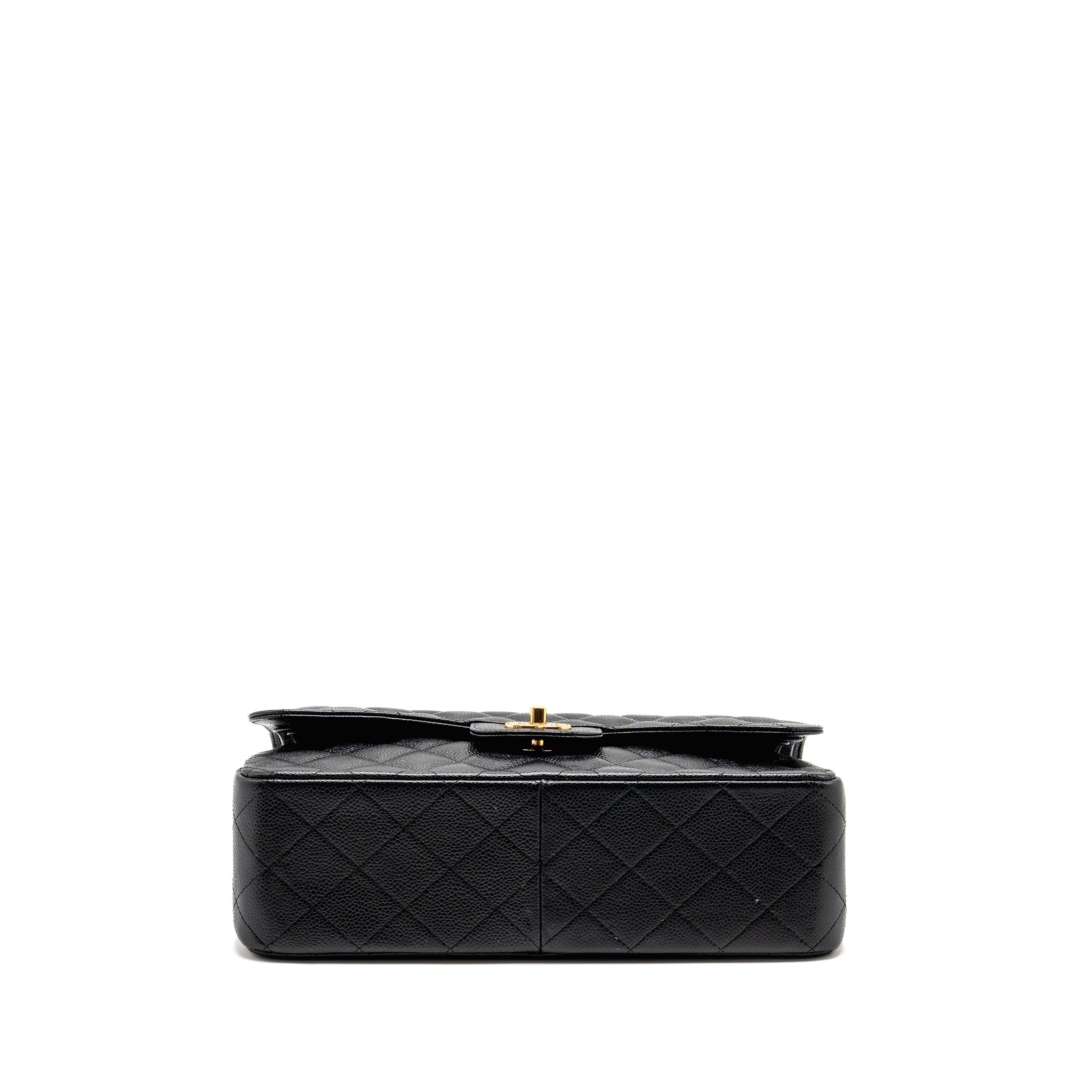 CHANEL JUMBO CLASSIC DOUBLE FLAP BAG CAVIAR BLACK GHW