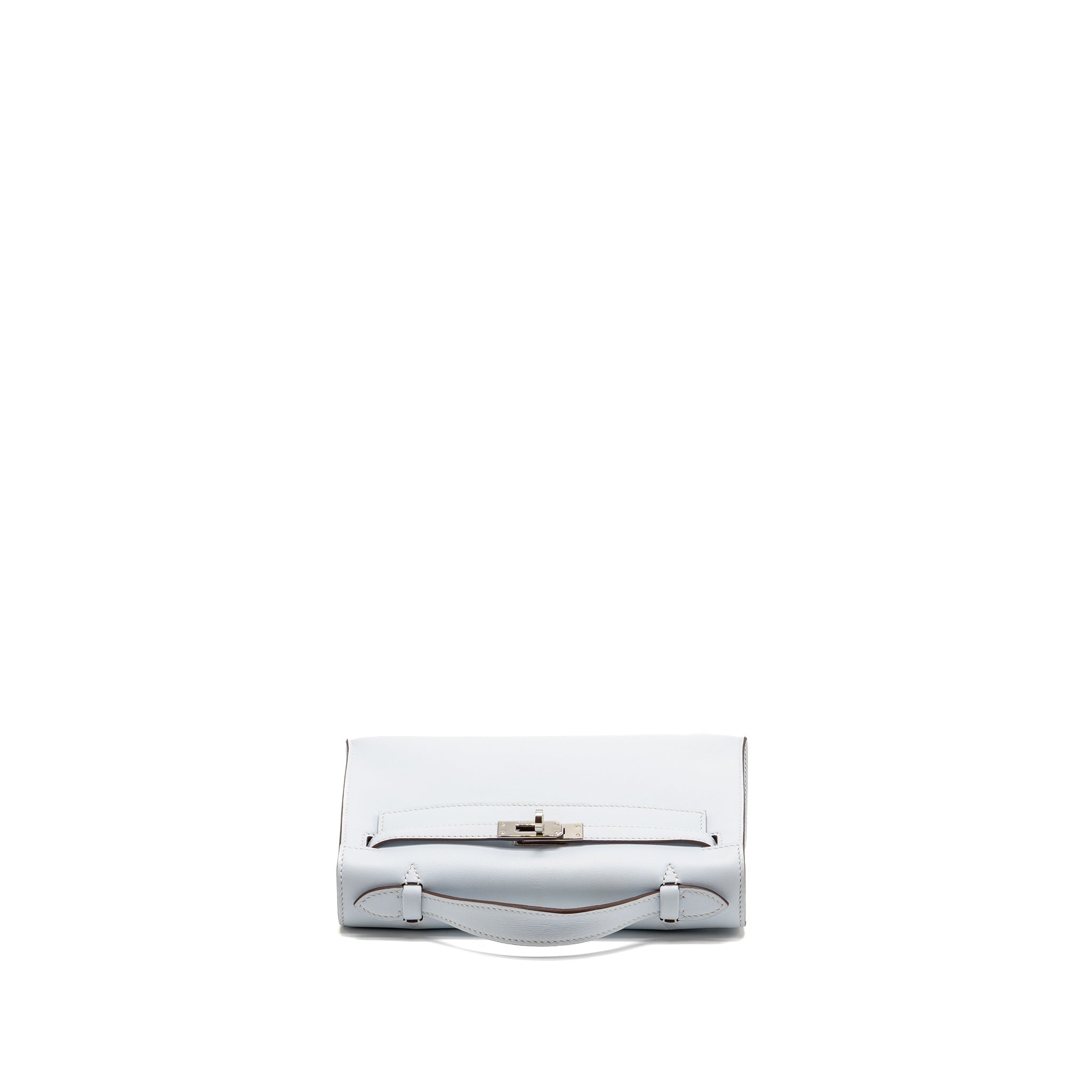 HERMES KELLY POCHETTE SWIFT BLEU BRUME SHW