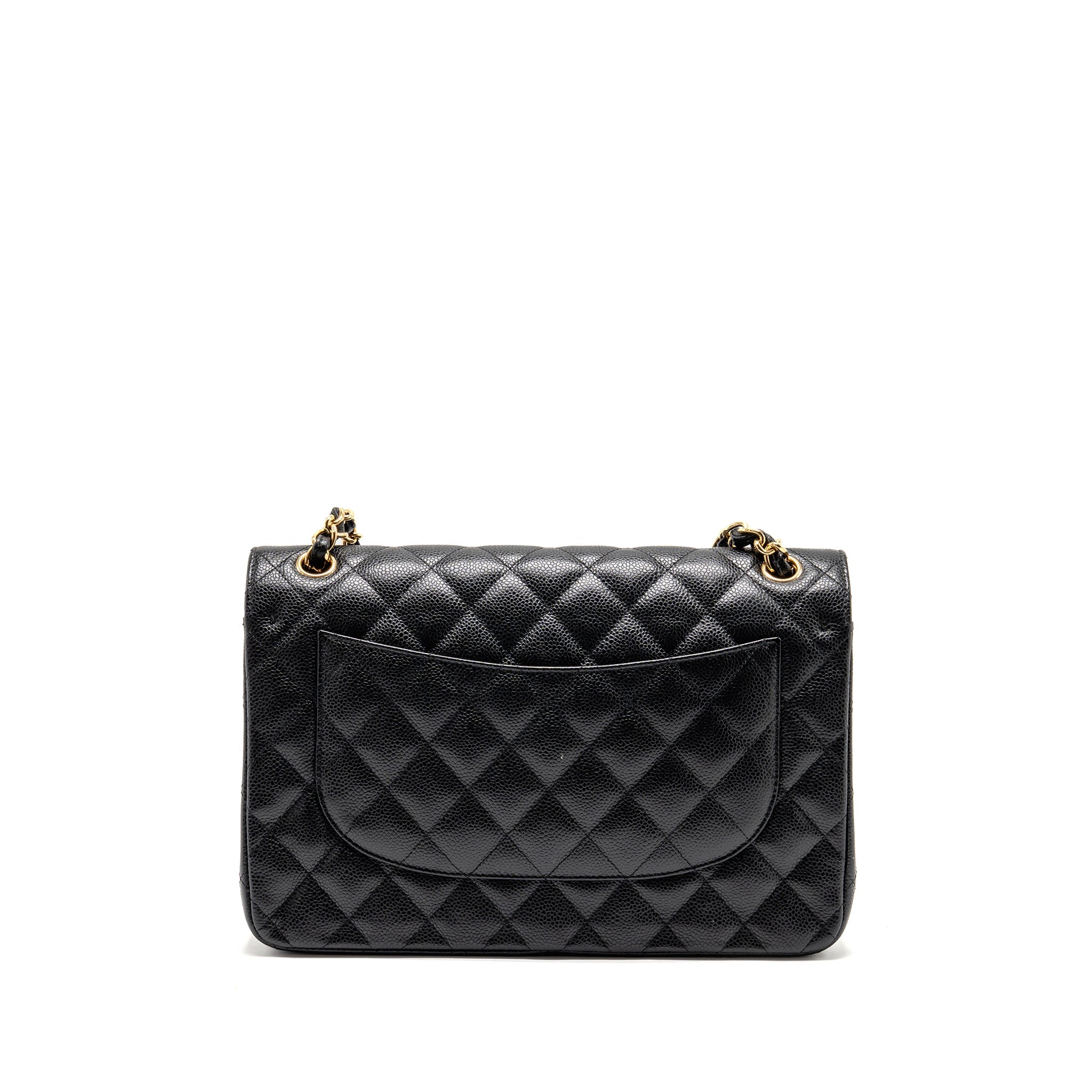 CHANEL JUMBO CLASSIC DOUBLE FLAP BAG CAVIAR BLACK GHW