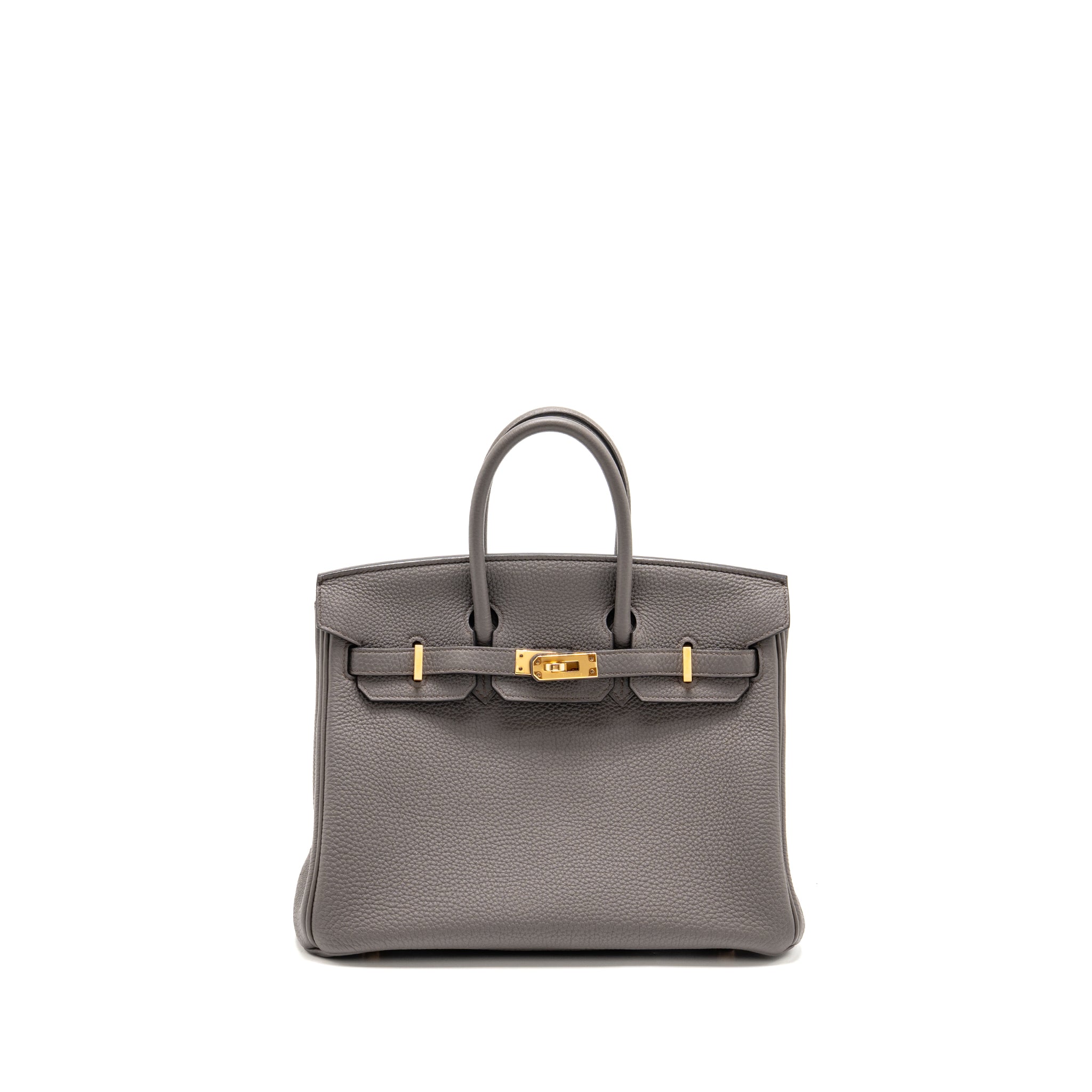 HERMES BIRKIN 25 TOGO GRIS ETAIN RGHW