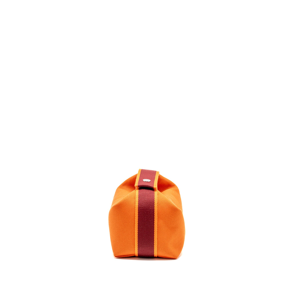 HERMES BRIDE-A-BRAC TRAVEL CASE, SMALL MODEL CANVAS ORANGE FEU SHW
