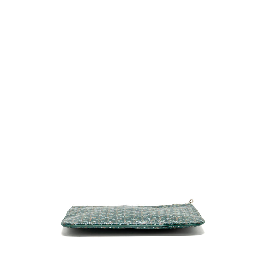 GOYARD SENAT MM POUCH GOYARDINE CANVAS GREEN SHW