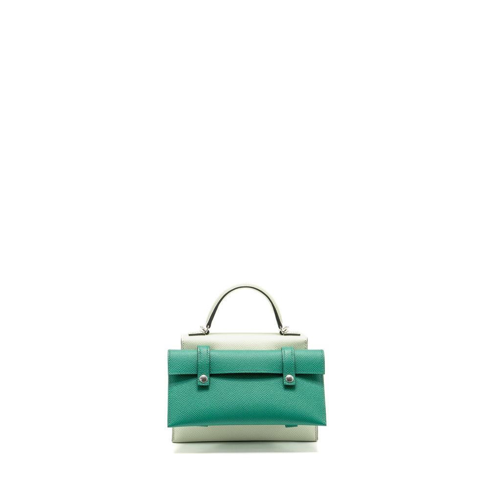 HERMES KELLYDOLE / KELLY DOLE PICTO EPSOM VERT FIZZ/ NATA/ ROSE TEXAS / VERT JADE SHW