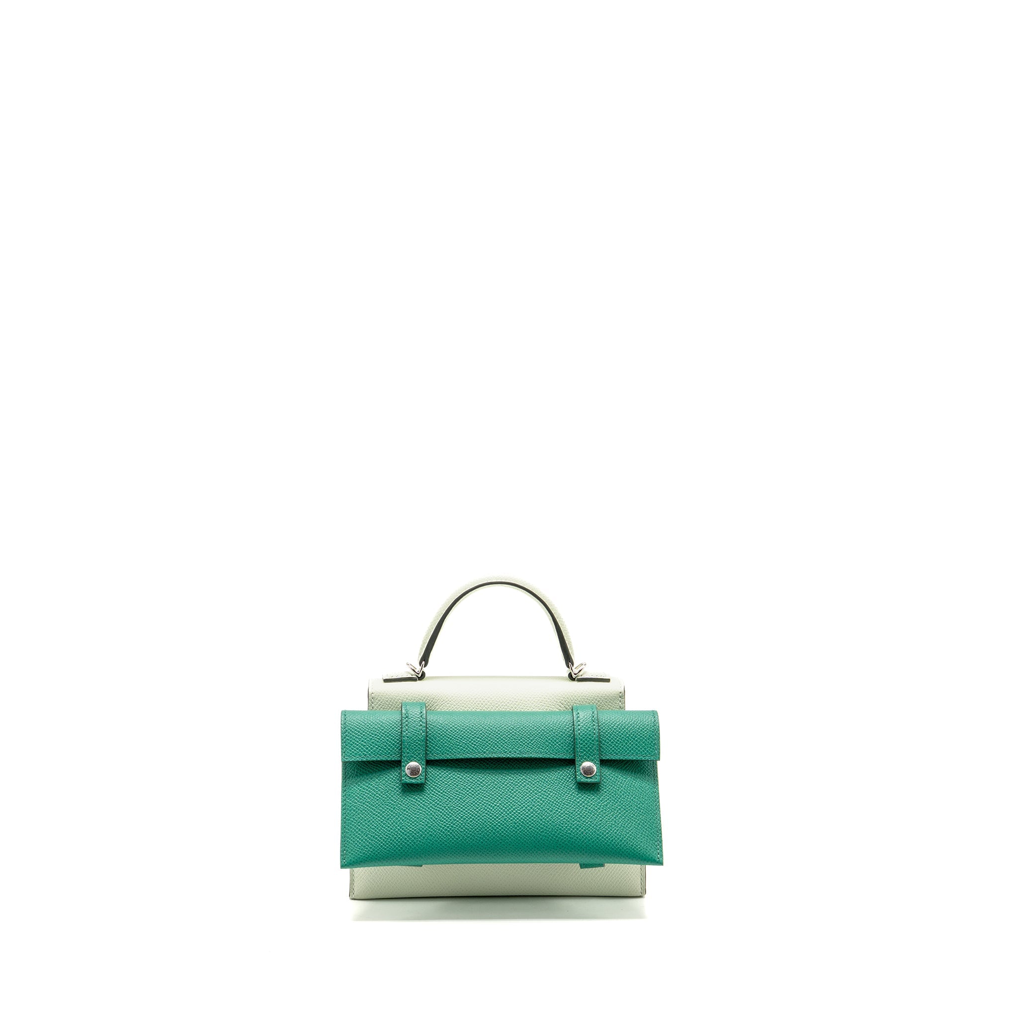 HERMES KELLYDOLE / KELLY DOLE PICTO EPSOM VERT FIZZ/ NATA/ ROSE TEXAS / VERT JADE SHW