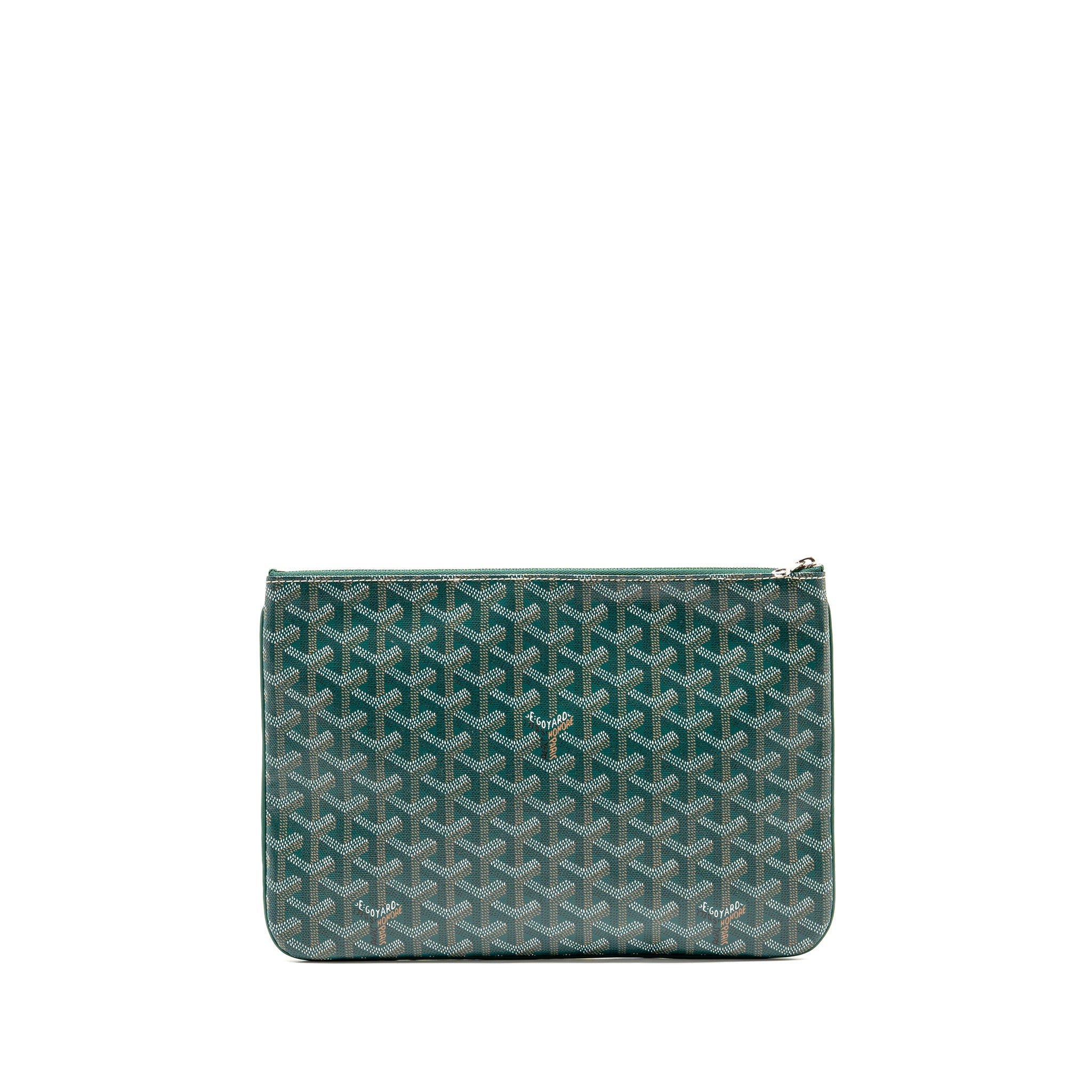 GOYARD SENAT MM POUCH GOYARDINE CANVAS GREEN SHW