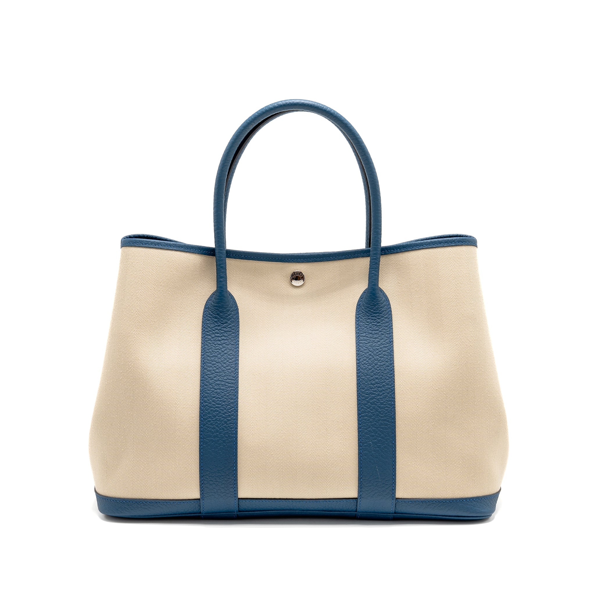 HERMES GARDEN PARTY 36 NEGONDA/CANVAS CRAIE/BLEU OUTREMER SHW