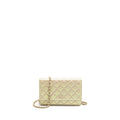 CHANEL WALLET ON CHAIN LAMBSKIN IRIDESCENT IVORY LGHW