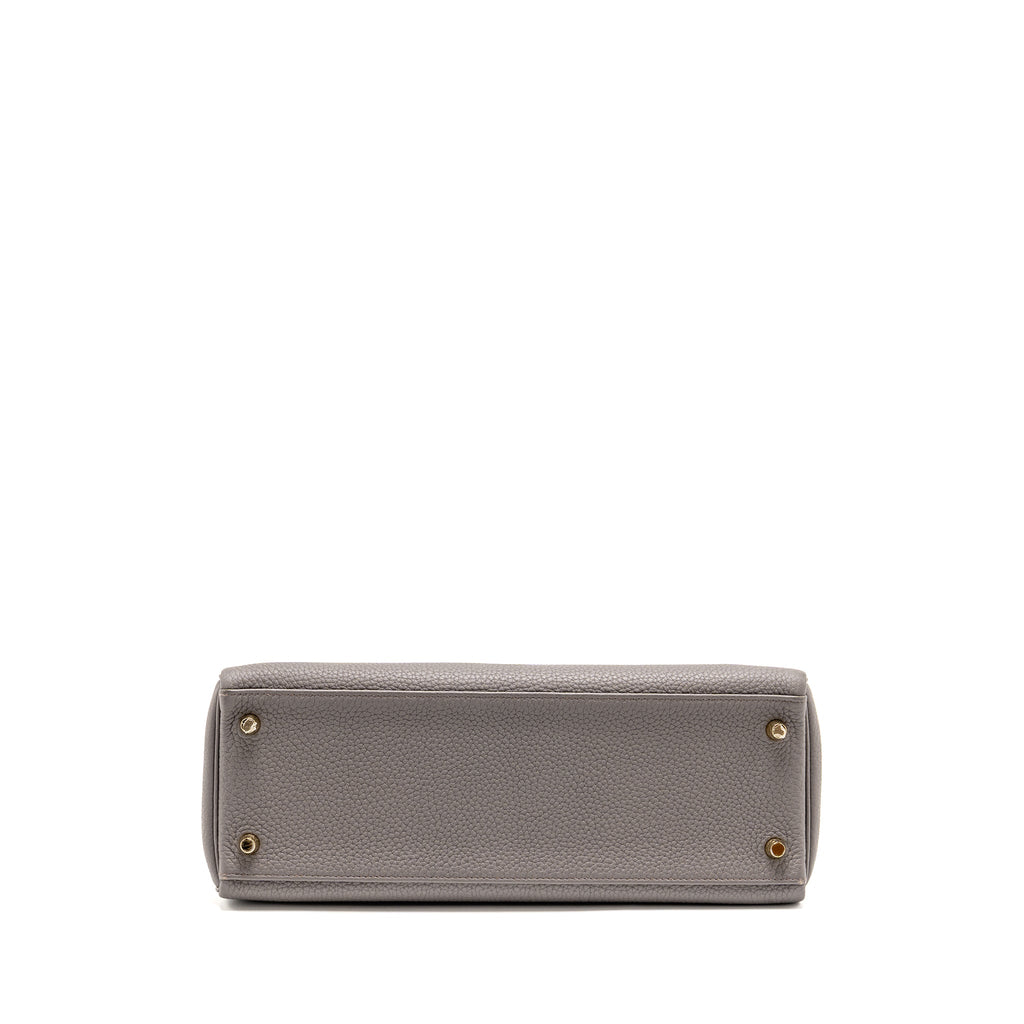 HERMES KELLY 32 TOGO 8F GRIS ETAIN GHW