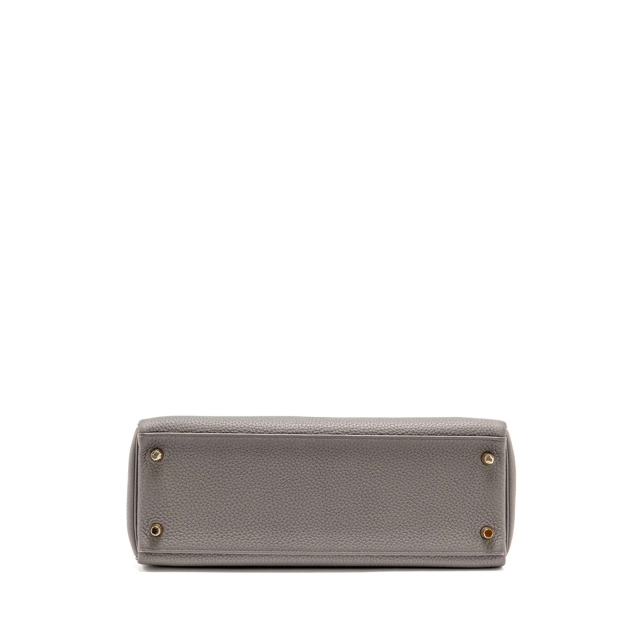 HERMES KELLY 32 TOGO 8F GRIS ETAIN GHW