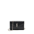 SAINT LAURENT/YSL ENVELOPE CHAIN WALLET CALFSKIN BLACK SHW