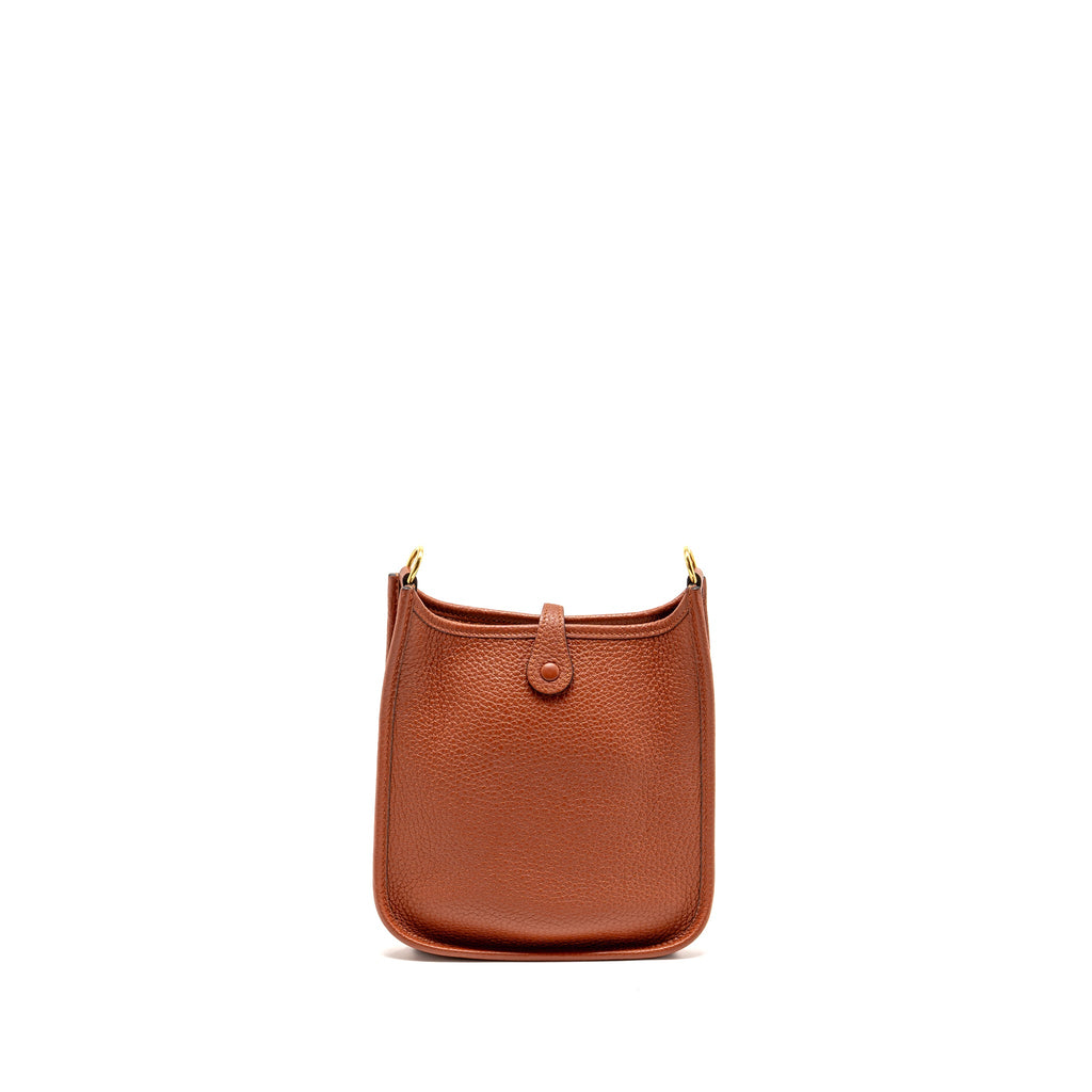 HERMES MINI EVELYNE CLEMENCE 6C CUIVRE/MULTICOLOUR GHW