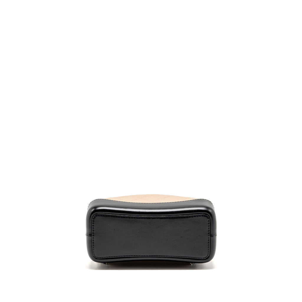 CHANEL SMALL GABRIELLE BACKPACK AGED CALFSKIN BEIGE/ BLACK MULTICOLOUR HARDWARE