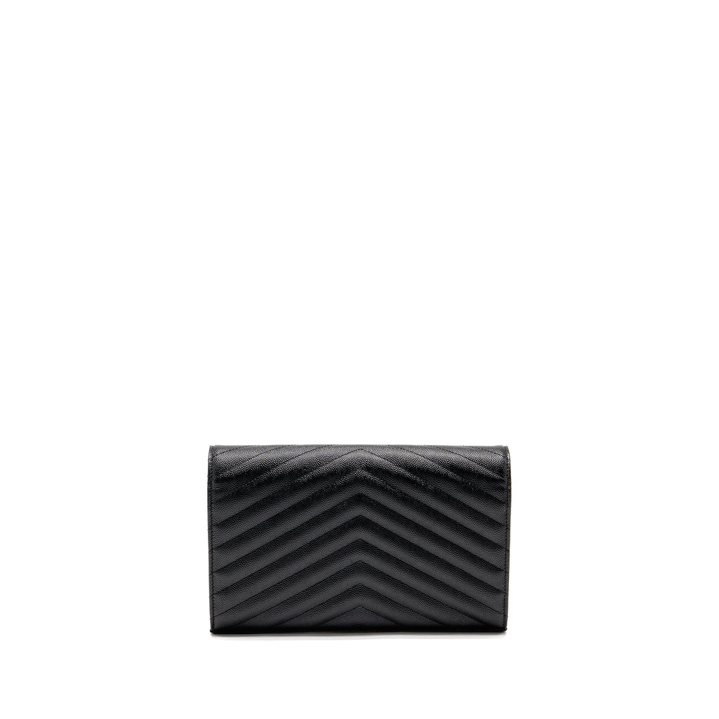 SAINT LAURENT/YSL ENVELOPE CHAIN WALLET CALFSKIN BLACK SHW