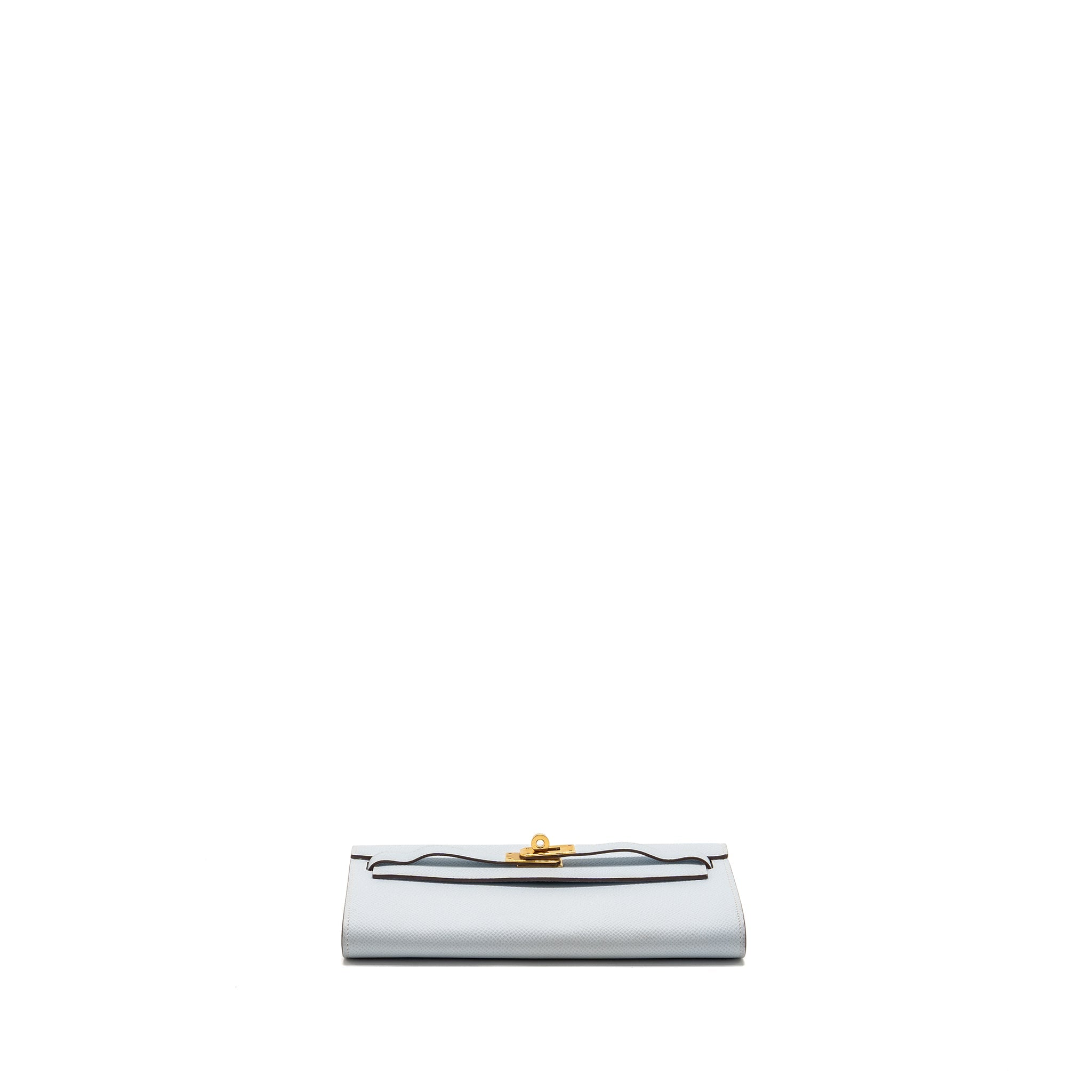HERMES CLASSIC KELLY TO GO EPSOM BLUE BRUME GHW