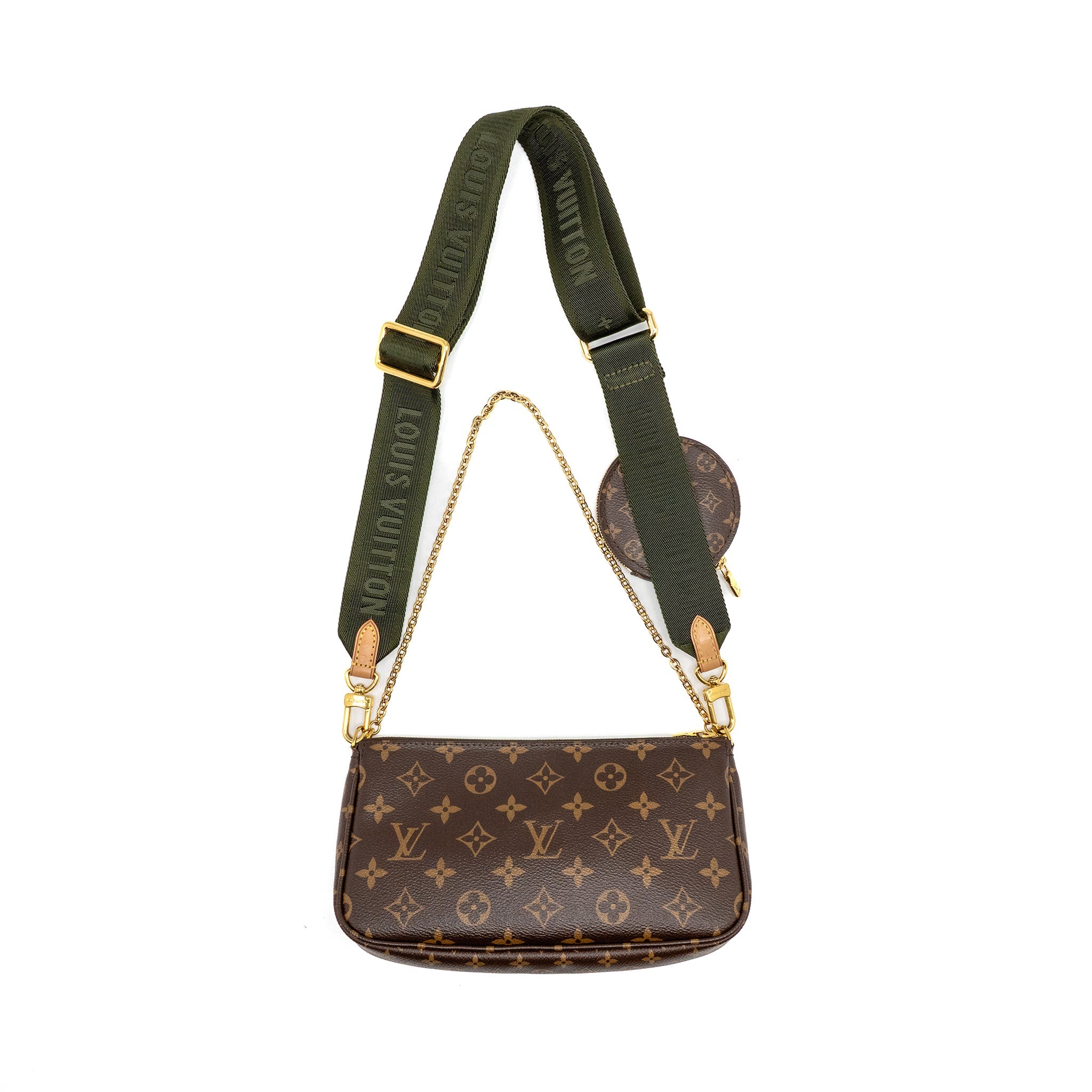 LOUIS VUITTON MULTI POCHETTE ACCESSOIRES MONOGRAM CANVAS KHAKI GHW