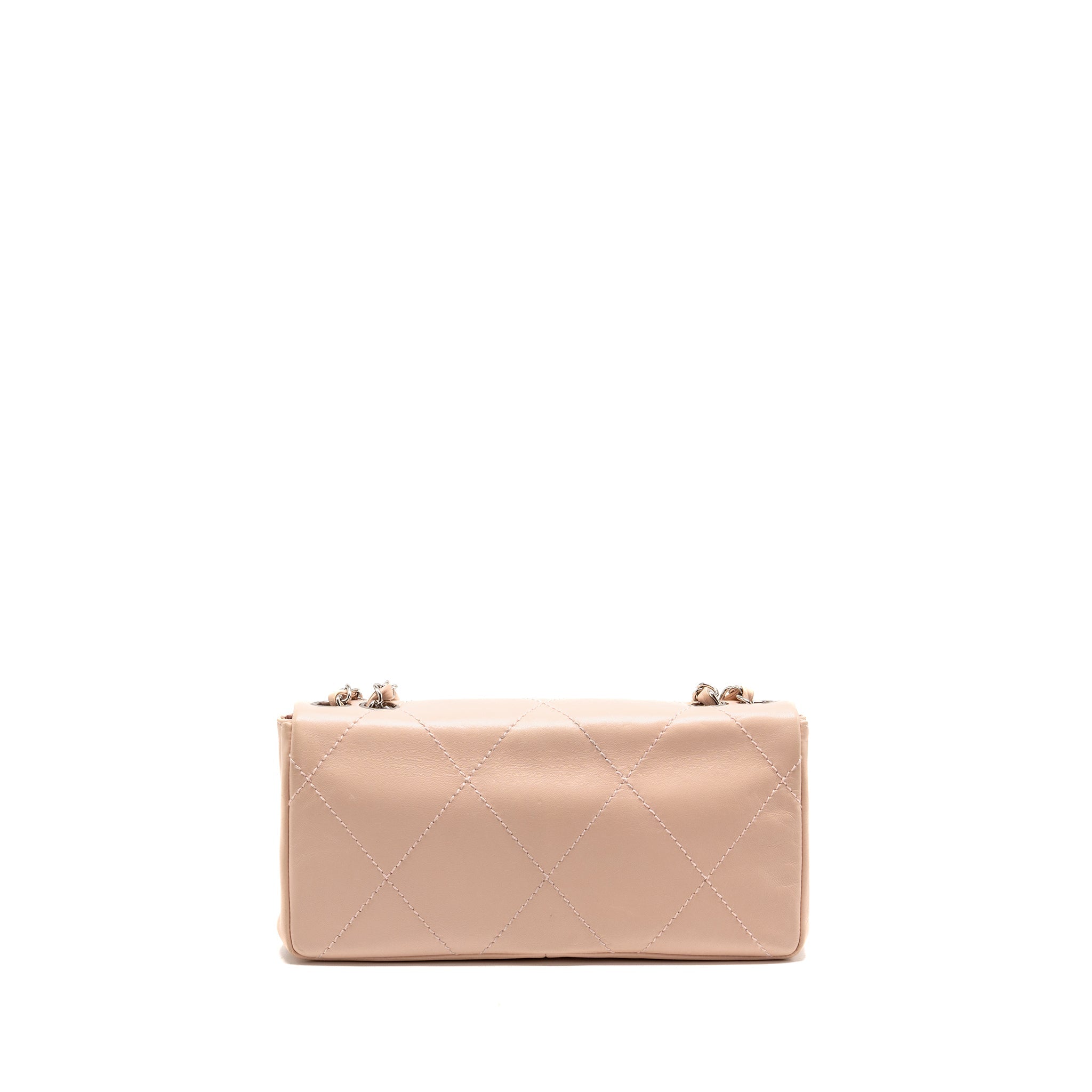 CHANEL VINTAGE GIANT CC FLAP BAG LAMBSKIN ROSE CLAIR SHW