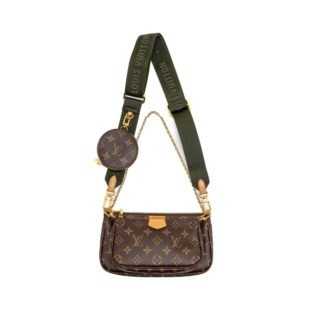 LOUIS VUITTON MULTI POCHETTE ACCESSOIRES MONOGRAM CANVAS KHAKI GHW