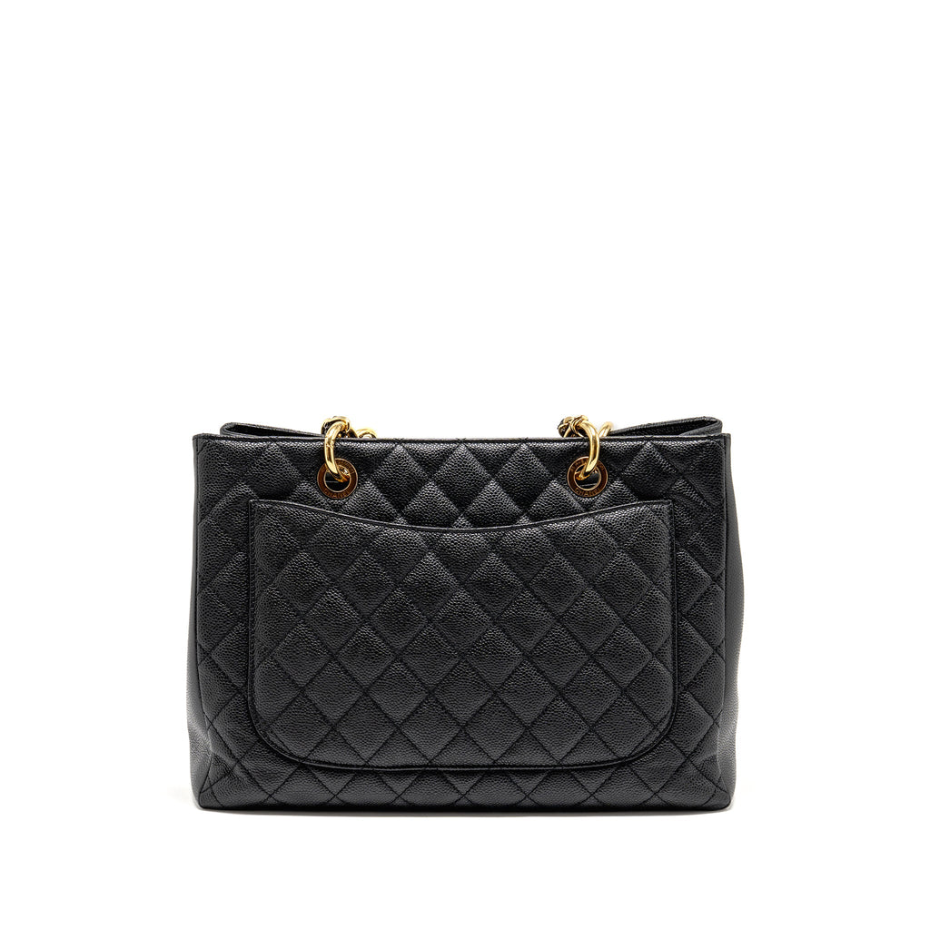 CHANEL GRAND SHOPPING TOTE BAG CAVIAR BLACK GHW