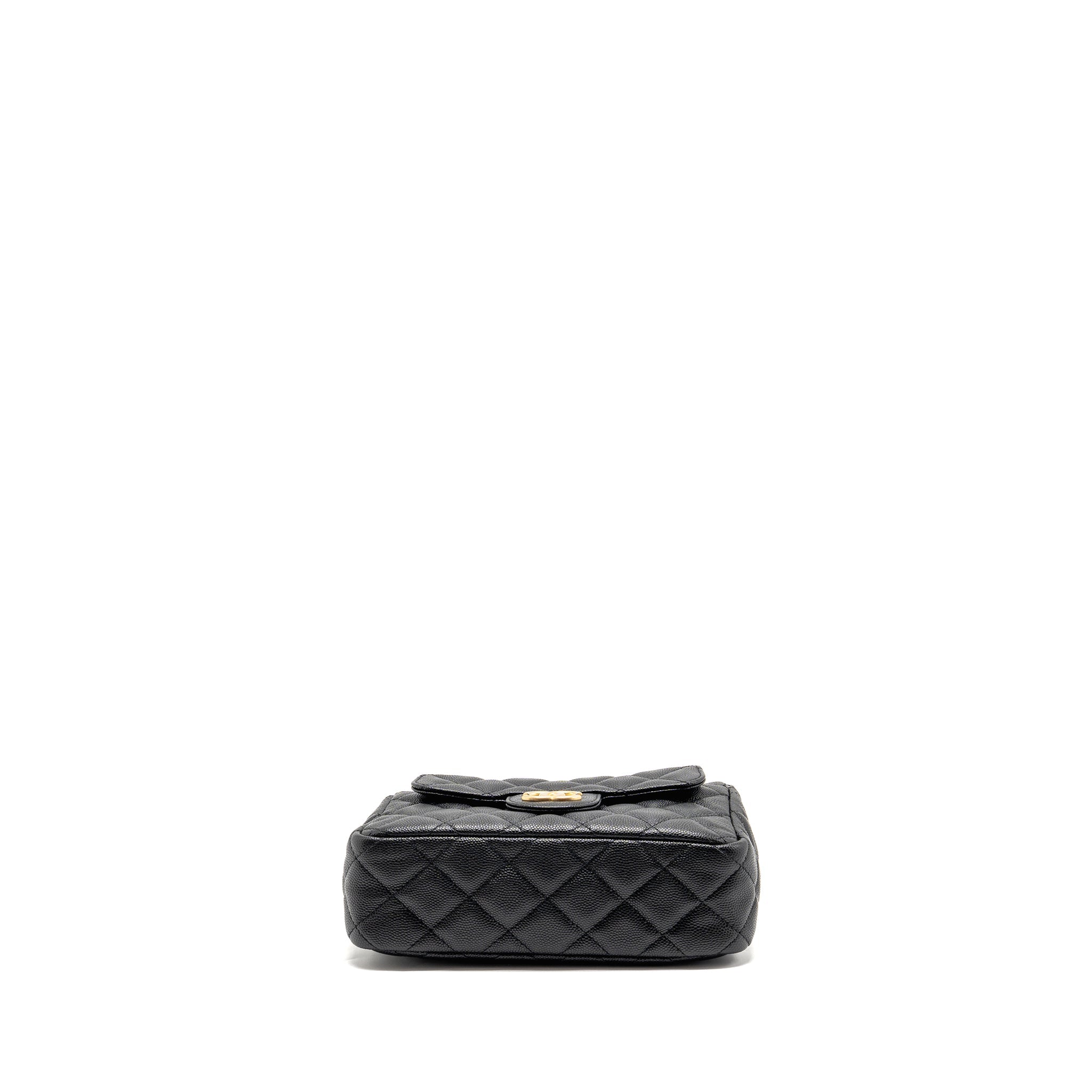 CHANEL SMALL HOBO CROSSBODY BAG CAVIAR BLACK GHW (MICROCHIP)