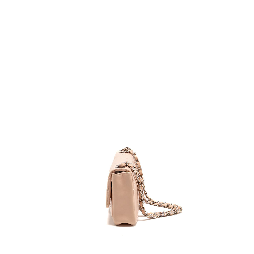 CHANEL VINTAGE GIANT CC FLAP BAG LAMBSKIN ROSE CLAIR SHW