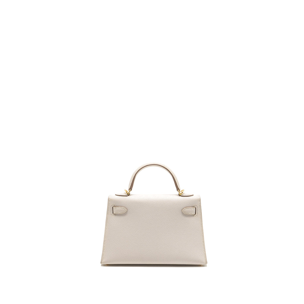 HERMES MINI KELLY II EPSOM GRIS PALE GHW
