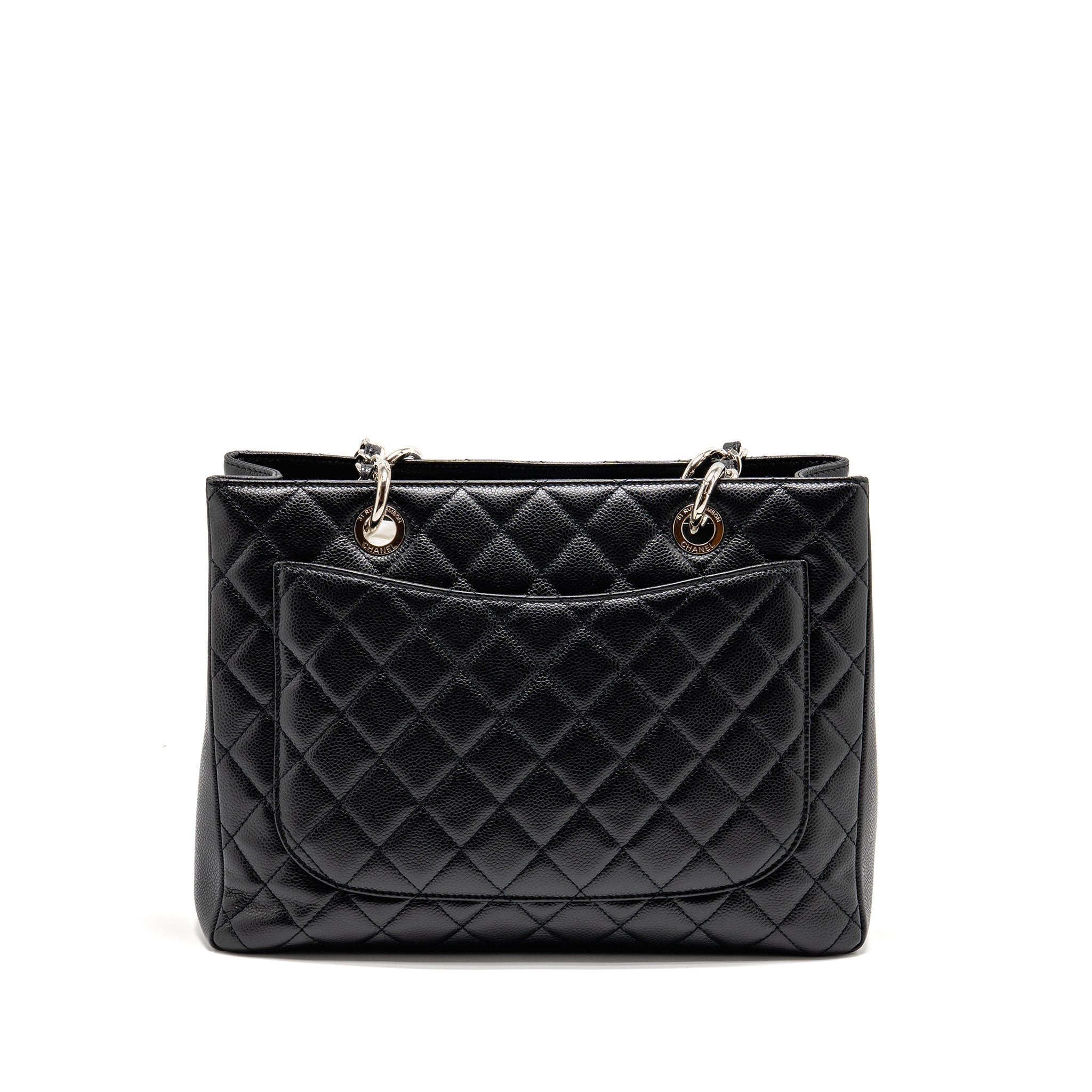 CHANEL GRAND SHOPPING TOTE CAVIAR BLACK SHW