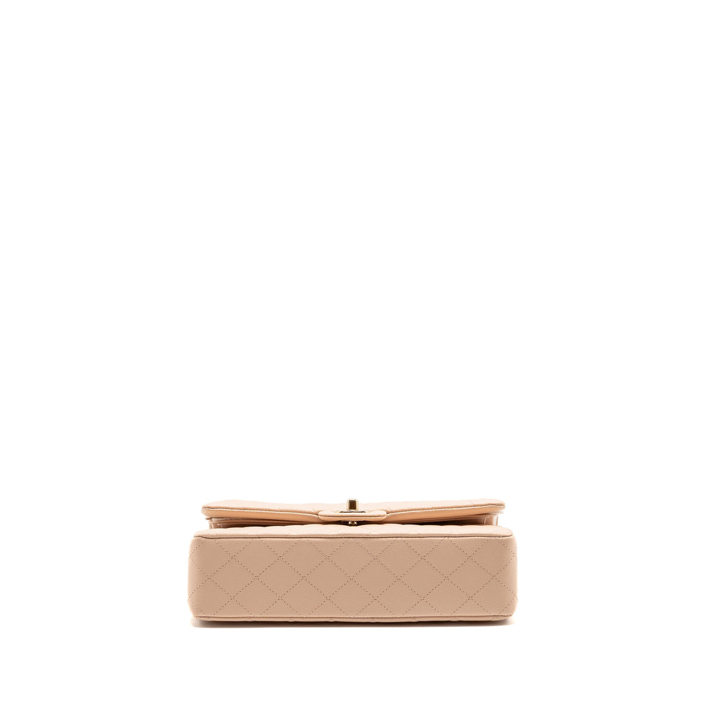 CHANEL MEDIUM CLASSIC DOUBLE FLAP BAG CAVIAR LIGHT PINK LGHW (MICROCHIP)