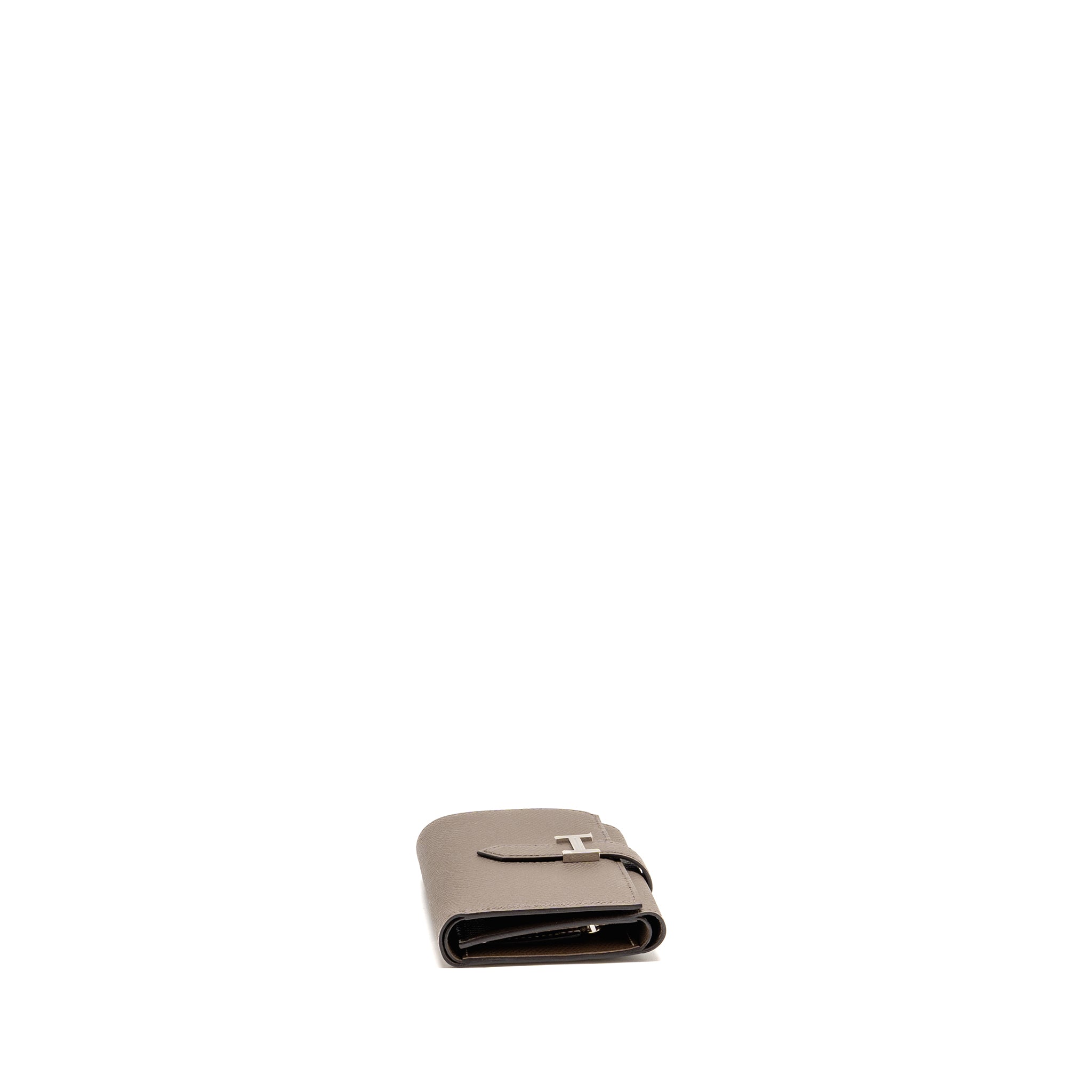 HERMES BEARN COMPACT WALLET EPSOM GRIS ETAIN SHW
