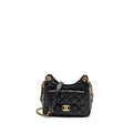 CHANEL SMALL HOBO CROSSBODY BAG CAVIAR BLACK GHW (MICROCHIP)