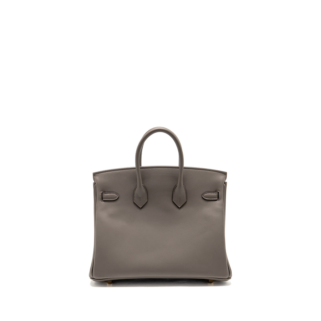 HERMES BIRKIN 25 SWIFT 8F GRIS ETAIN GHW