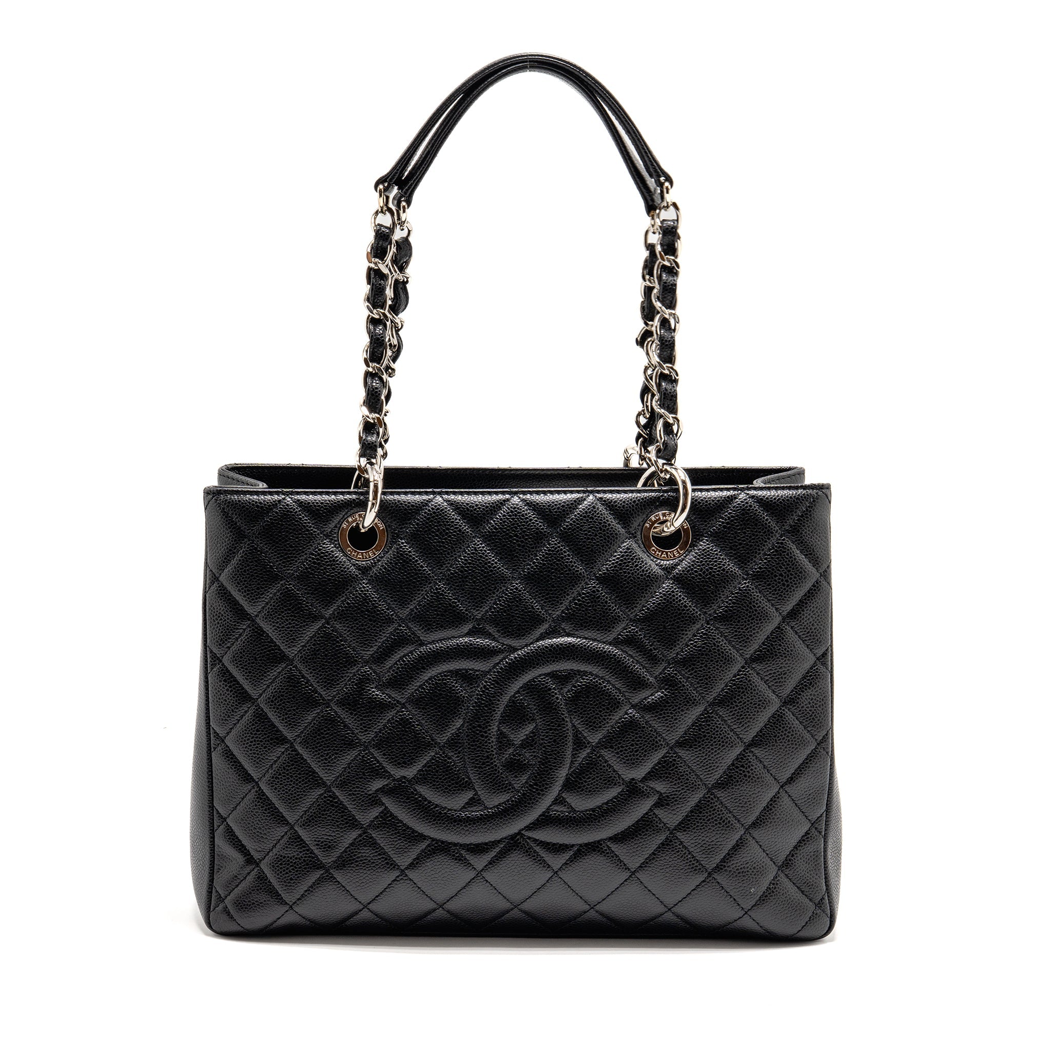 CHANEL GRAND SHOPPING TOTE CAVIAR BLACK SHW