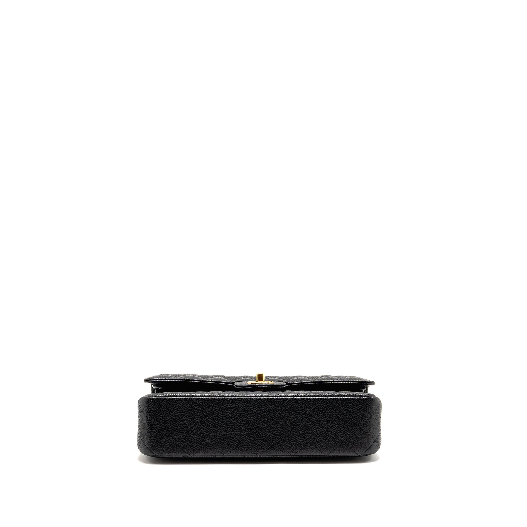 CHANEL MEDIUM CLASSIC DOUBLE FLAP BAG CAVIAR BLACK GHW
