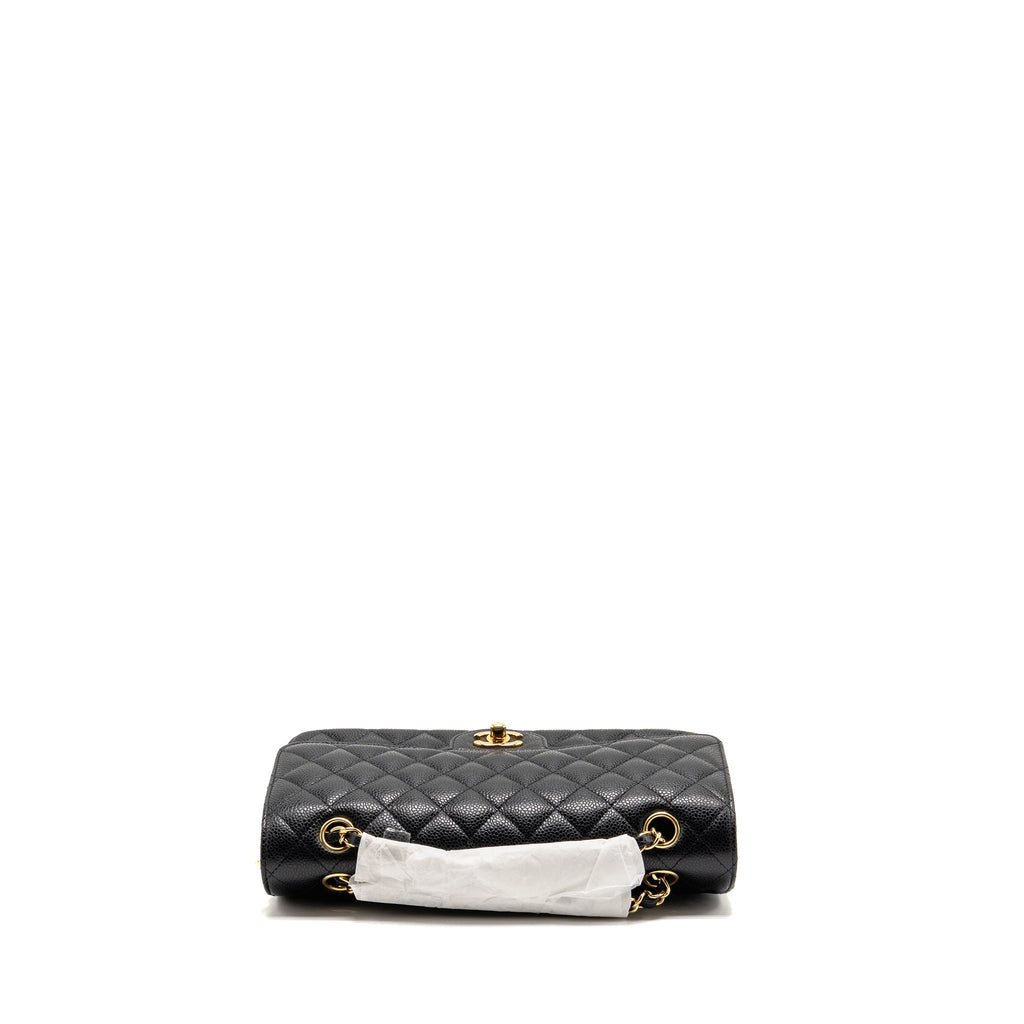 CHANEL MEDIUM CLASSIC DOUBLE FLAP BAG CAVIAR BLACK GHW