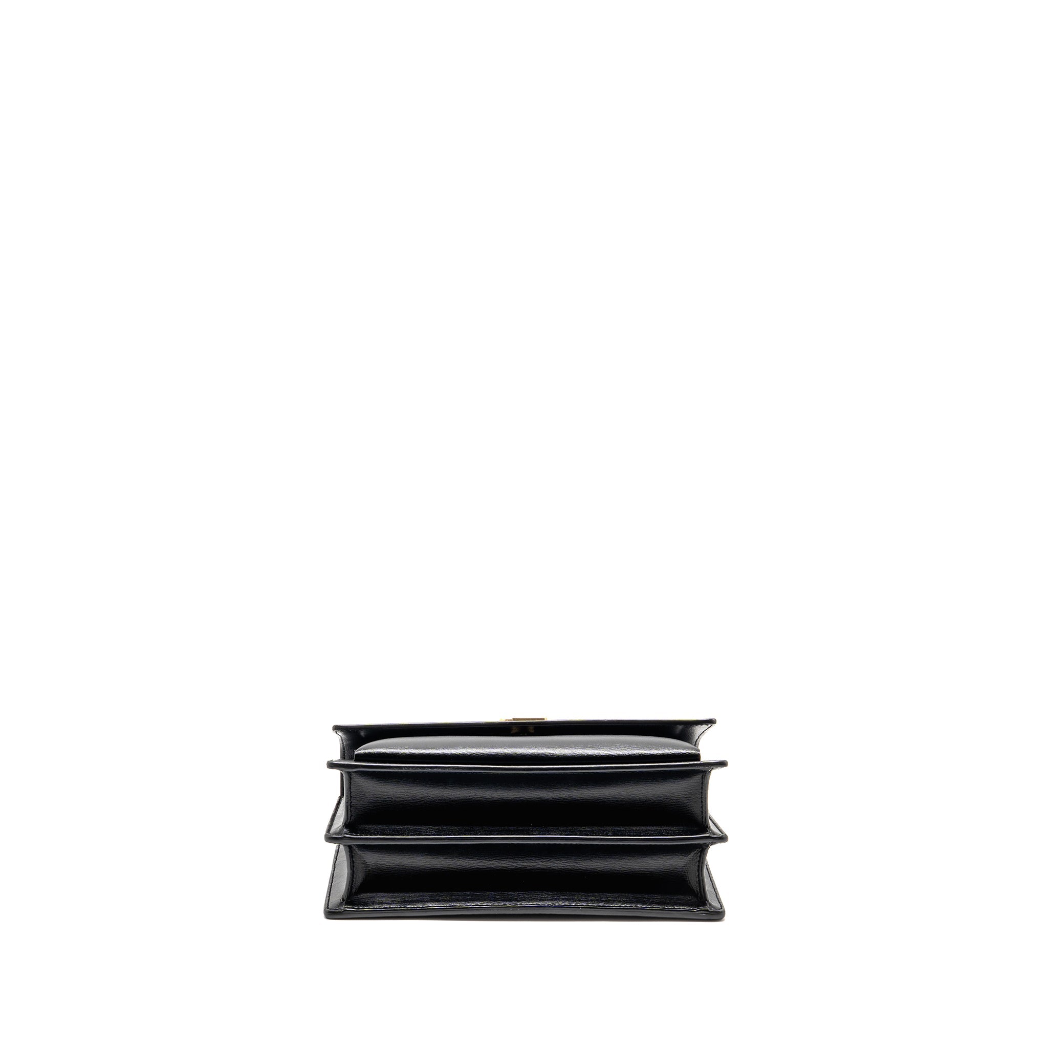 SAINT LAURENT/YSL MEDIUM SUNSET BAG SMOOTH LEATHER BLACK GHW