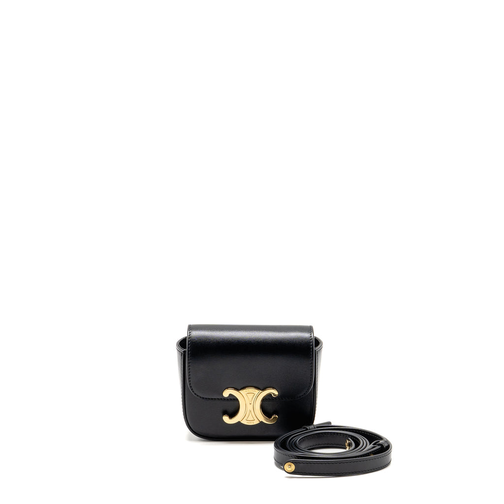 CELINE MINI CLAUDE CALFSKIN BLACK GHW