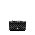 CHANEL MEDIUM CLASSIC DOUBLE FLAP BAG CAVIAR BLACK GHW