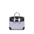 HERMES BIRKIN 25 TOILE QUADRILLE/SWIFT ECRU MAUVE/BLEU BILL/CABAN SHW