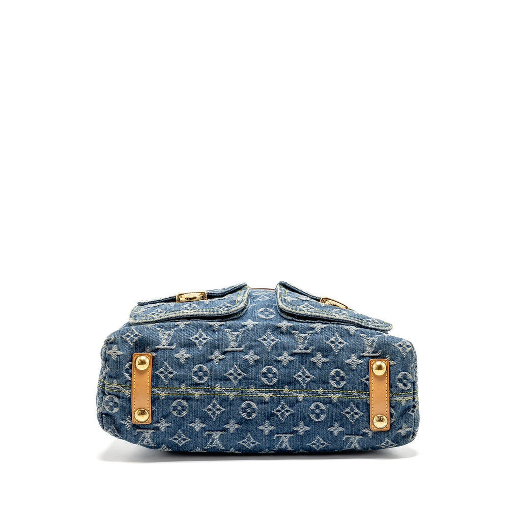 LOUIS VUITTON VINTAGE BAGGY GM SHOULDER BAG MONOGRAM DENIM GHW