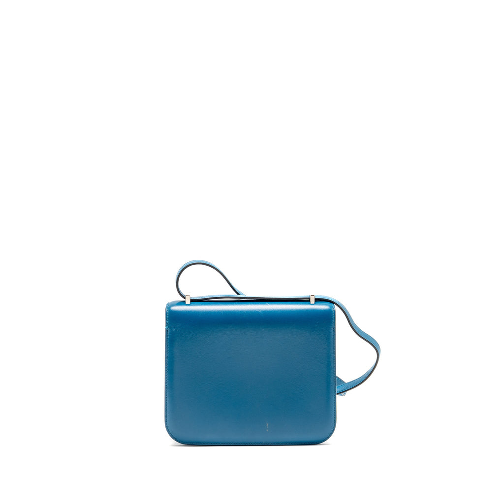 HERMES MINI CONSTANCE TADELAKT LEATHER BLUE IZMIR SHW