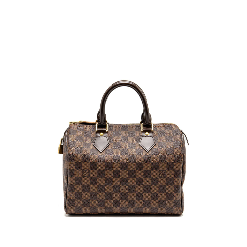 LOUIS VUITTON SPEEDY 25 DAMIER EBENE CANVAS GHW