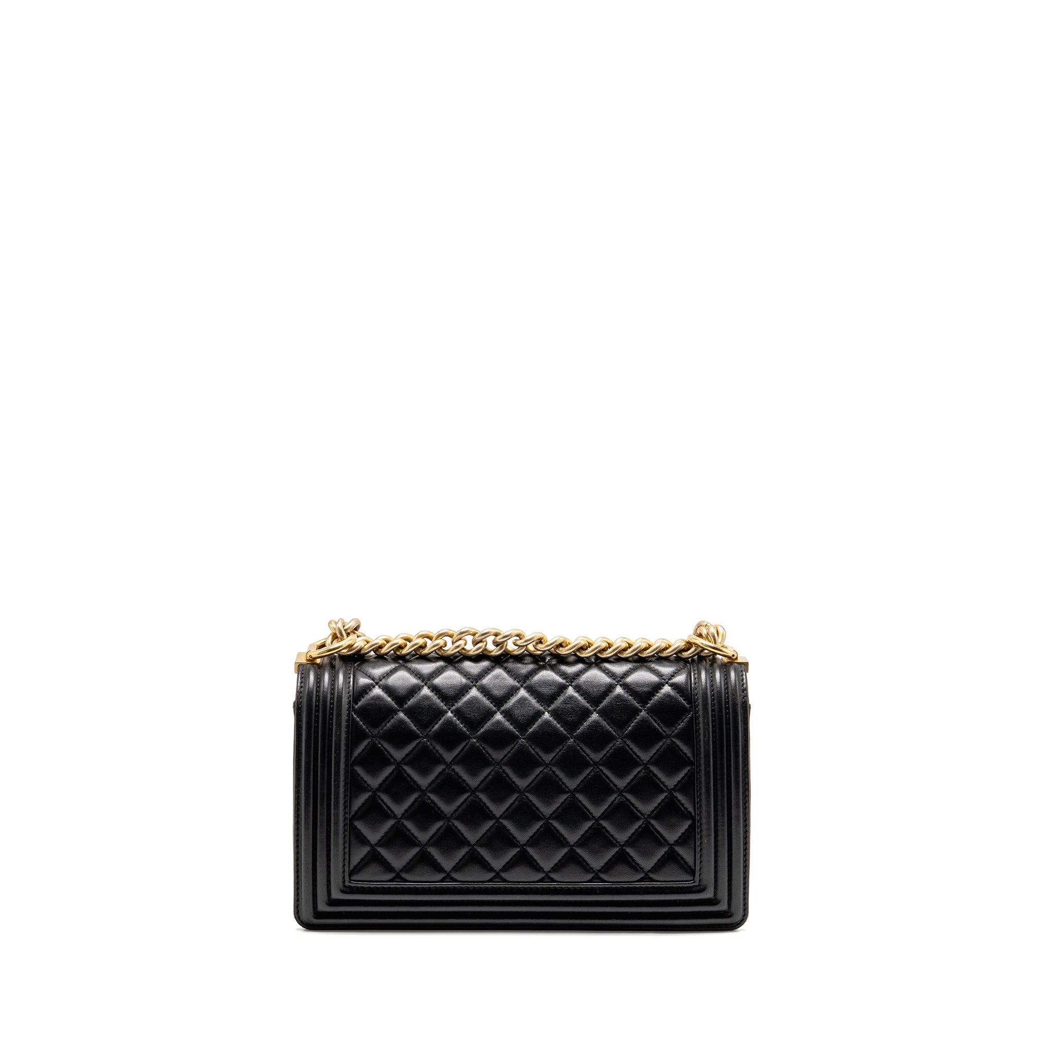 CHANEL MEDIUM BOY BAG LAMBSKIN BLACK GHW