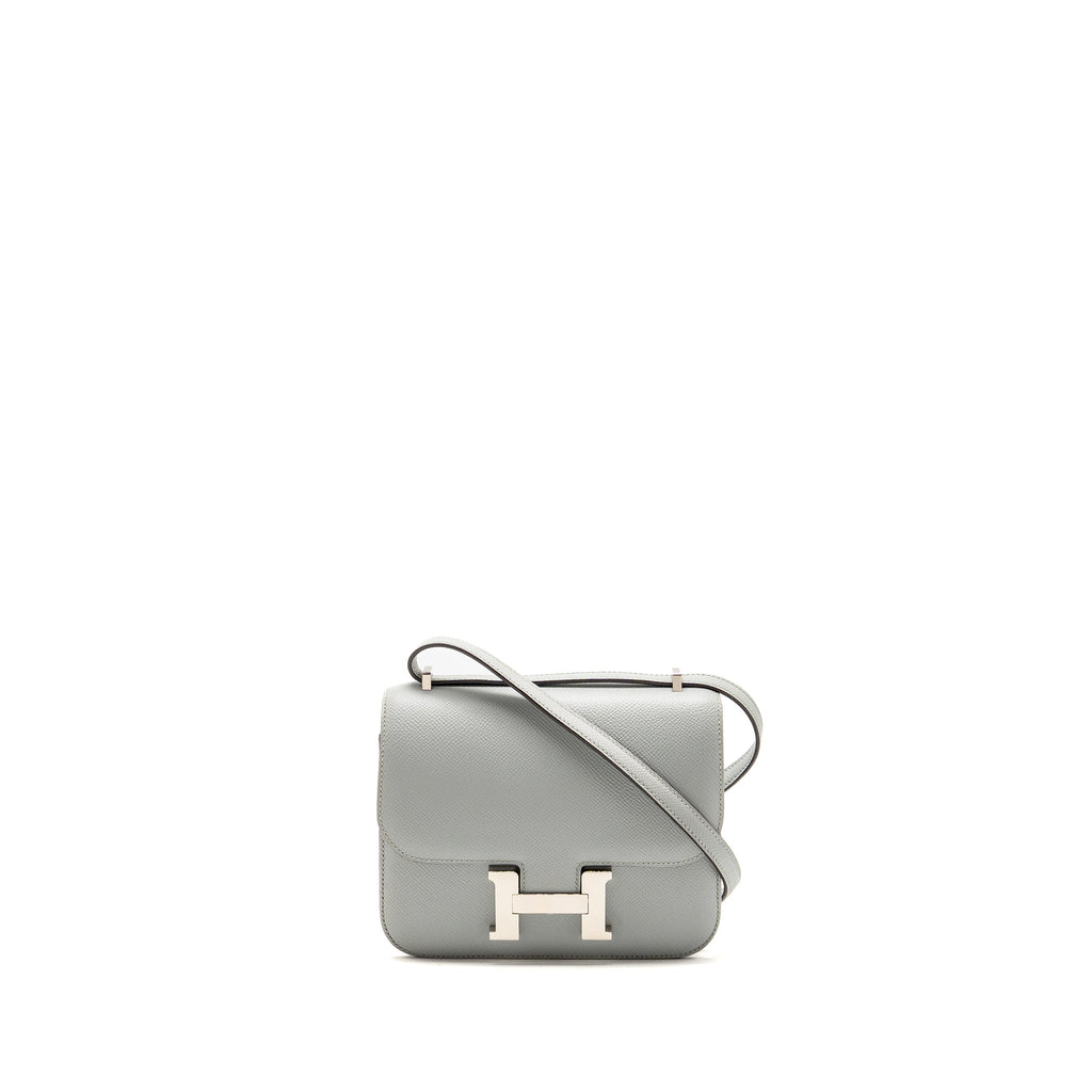 HERMES MINI CONSTANCE EPSOM GRIS MOUETTE SHW