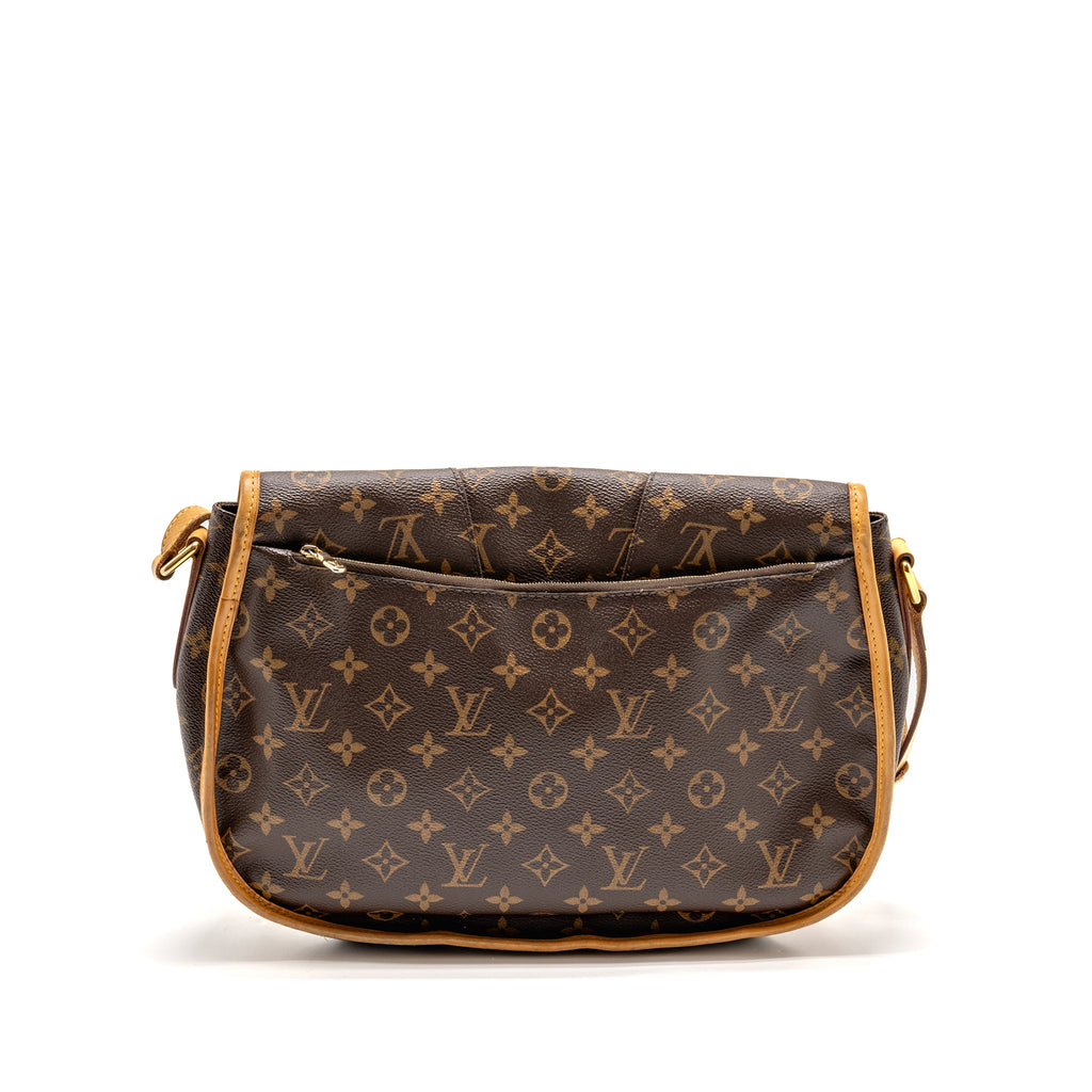 LOUIS VUITTON MENILMONTANT MM HALF MOON BAG MONOGRAM CANVAS GHW