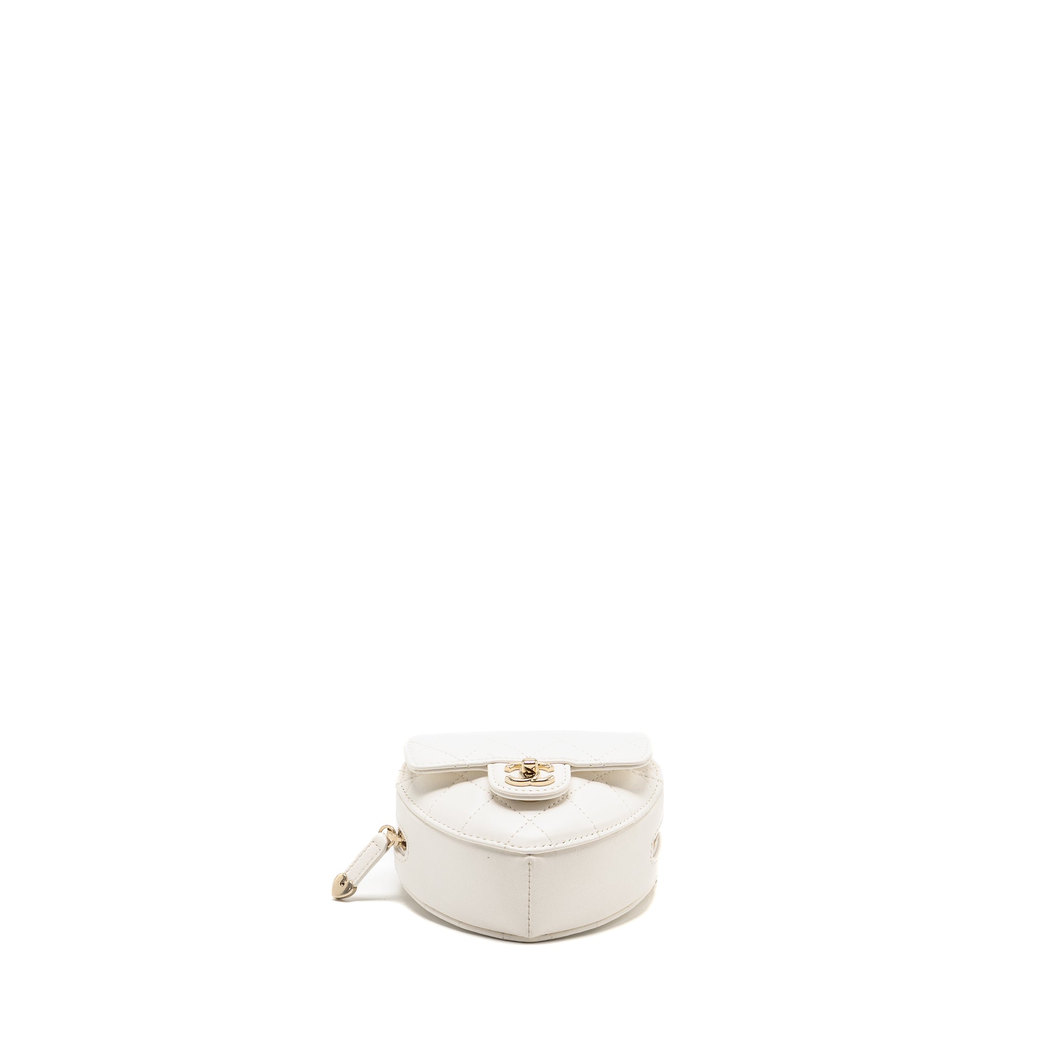 CHANEL 22S HEART BELT BAG LAMBSKIN WHITE LGHW