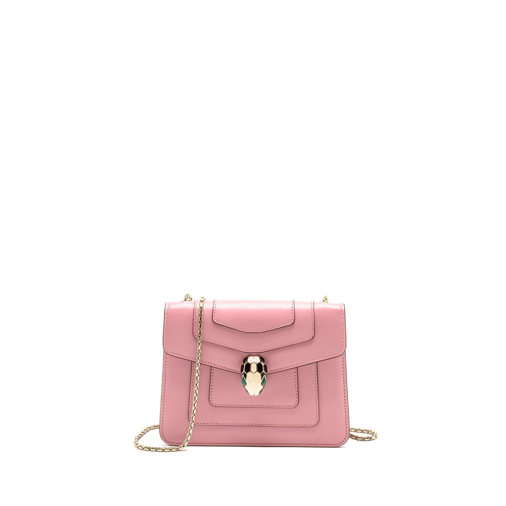 BVLGARI SERPENTI FOREVER CROSSBODY BAG CALFSKIN PINK LGHW