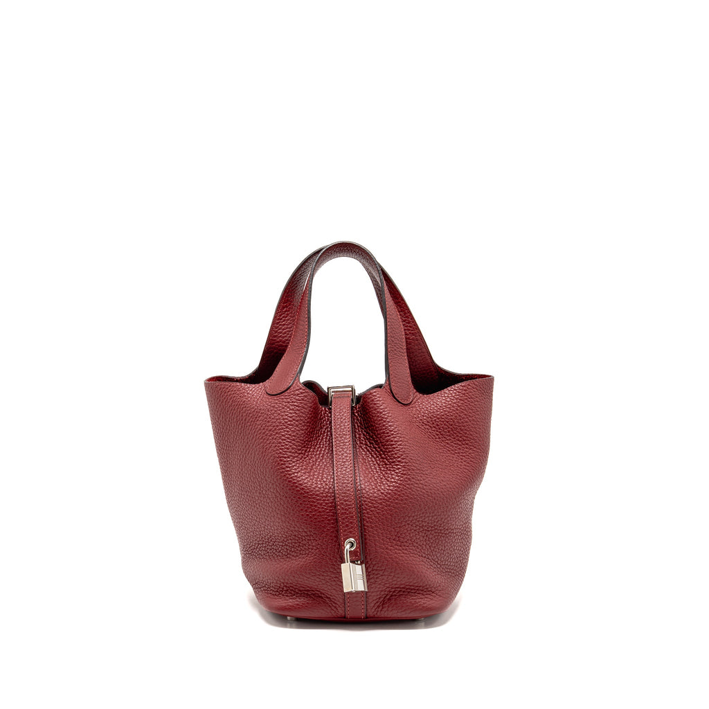 HERMES PICOTIN 18 LOCK BAG CLEMENCE K1 ROUGE GRENAT SHW